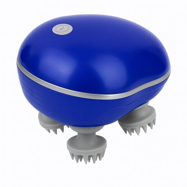 Rechargeable Electric Head & Body Massager Machine | 4-Wheel 3D Kneading Claw with One-Touch Control | Handheld Waterproof Scalp Scrubber for Shower, Muscle Tension & Relaxation | Under 500
