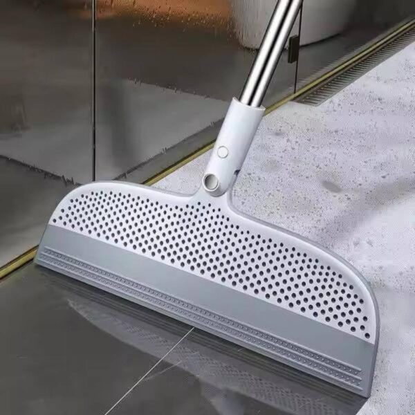 2-in-1 Silicone Floor Wiper & Window Squeegee Cleaner | 180 Degree Swivel Head Broom with Detachable Handheld Scraper & Hanging Hook l Under 300