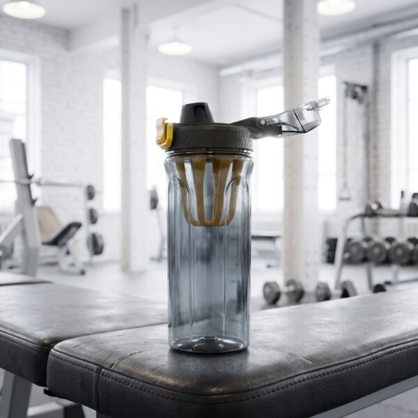 Premium 700ml Gym Protein Shaker Bottle with Built-in Whisk Mixer & Measurement Markings – Leakproof Workout Shaker l Under 300